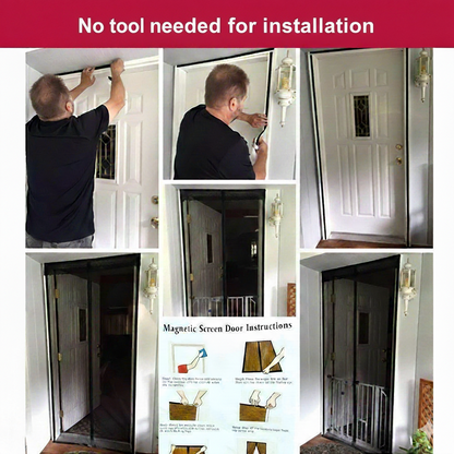 Mesh Screen Net Home Magnetic Foldable Anti Mosquito Door Curtains